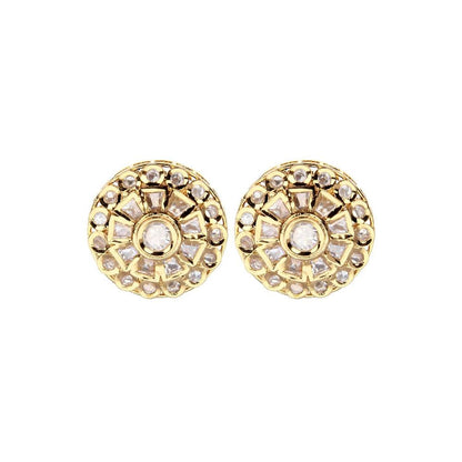 Auraa Trends Statement Kundan Gold Plated Stud Earring