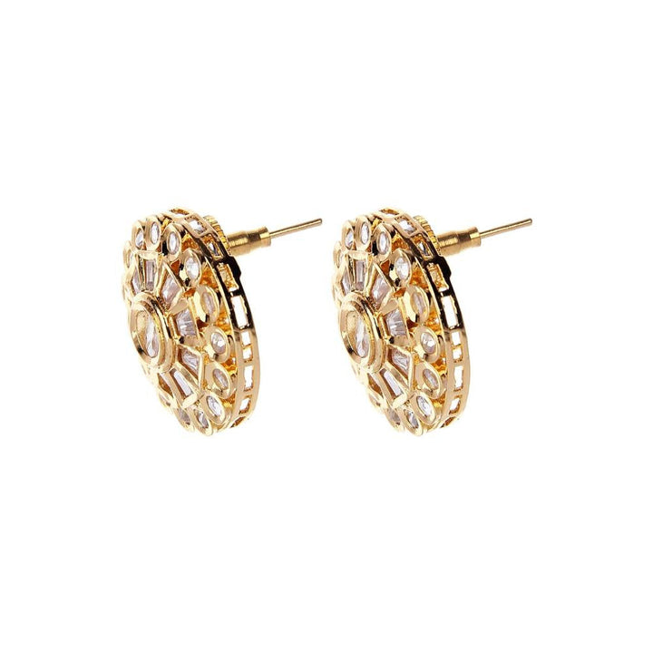 Auraa Trends Statement Kundan Gold Plated Stud Earring