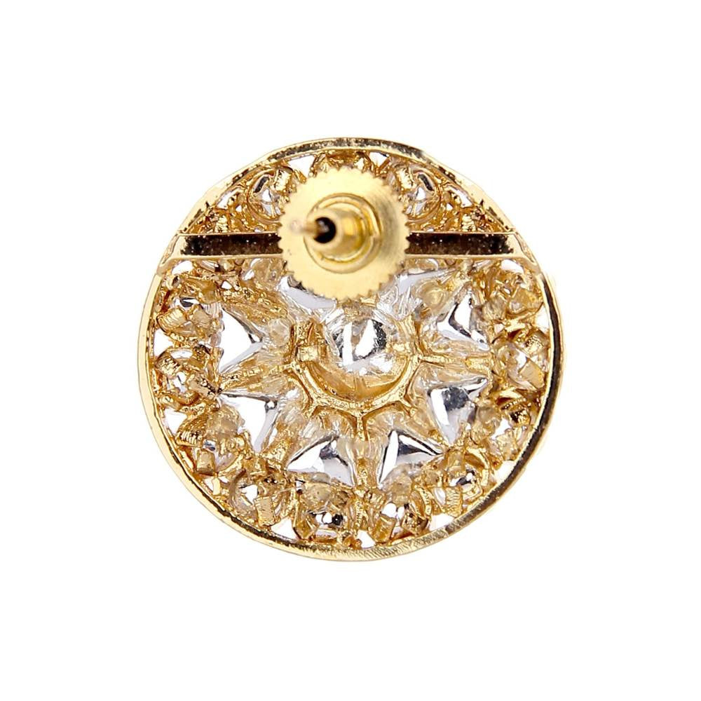 Auraa Trends Statement Kundan Gold Plated Stud Earring