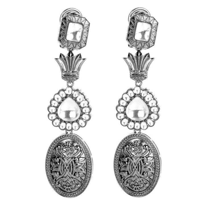 Auraa Trends Victorian Oxidized Finish Dangler Earring