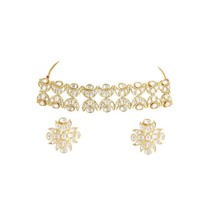 Auraa Trends Gold Plated Kundan Choker Necklace Set
