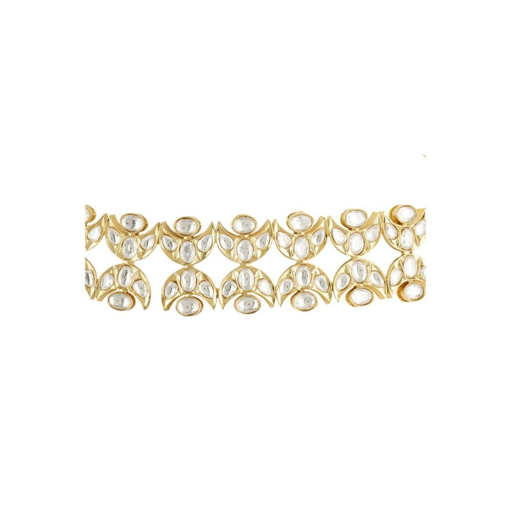 Auraa Trends Gold Plated Kundan Choker Necklace Set
