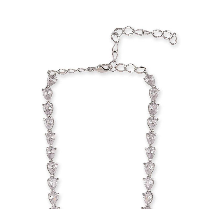 Auraa Trends Rhodium Plated Necklace Set