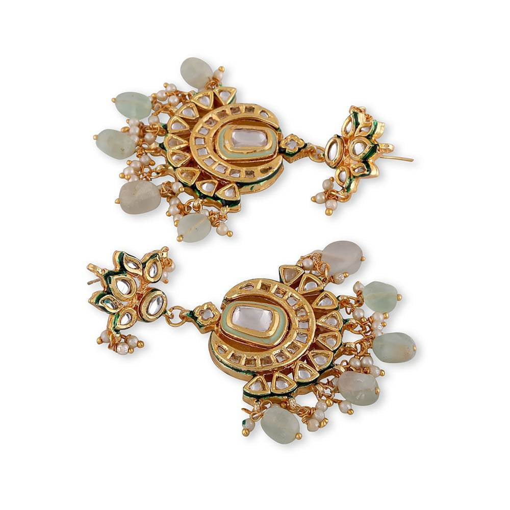 Auraa Trends 22KT Gold Plated Kundan Necklace Set