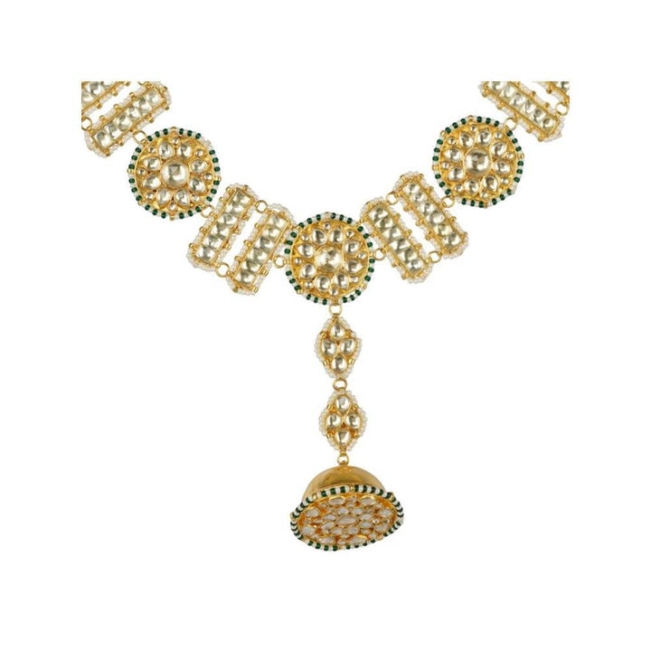 Auraa Trends 22Kt Gold Plated Kundan Classic Multi-Color Matha Patti