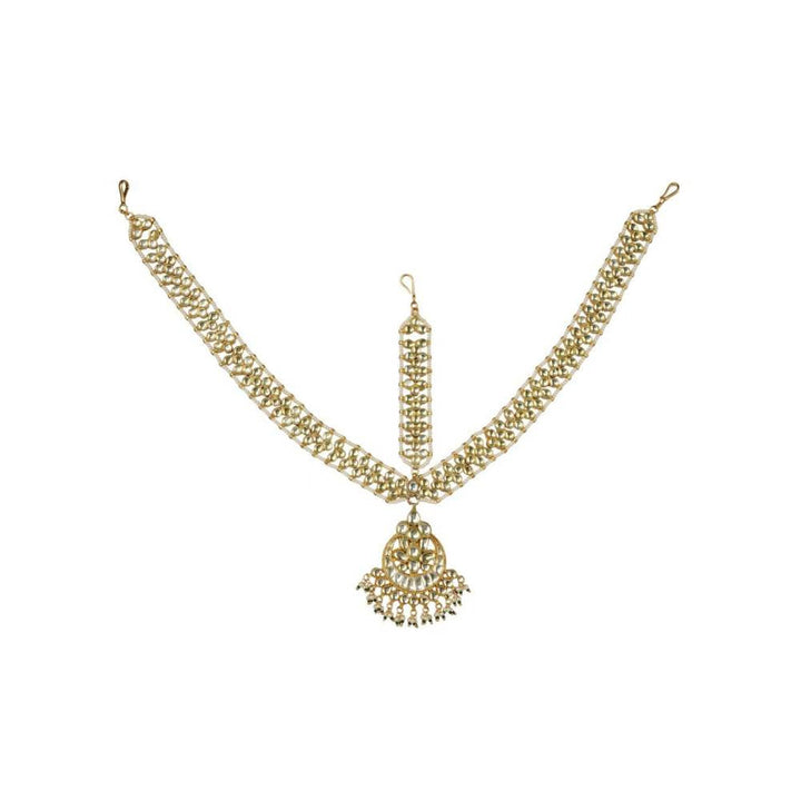 Auraa Trends 22Kt Gold Plated Kundan Classic Mathapati for Women