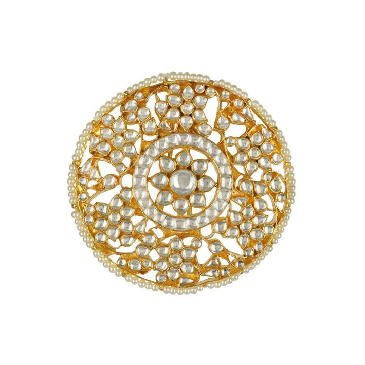 Auraa Trends 22Kt Gold Plated Kundan Classic Juda Pin for Women