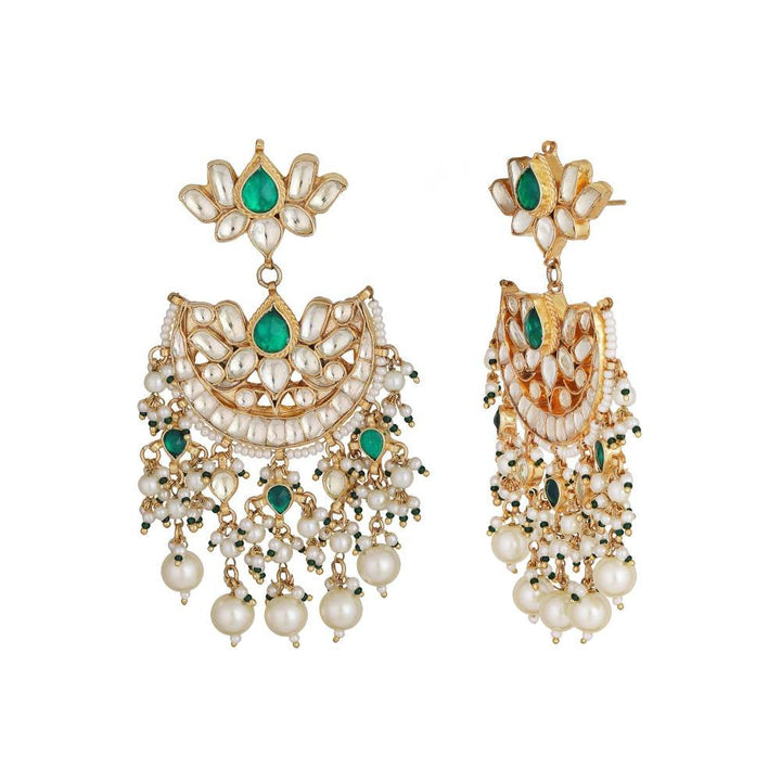 Auraa Trends 22KT Gold Plated Kundan Classic Multi-Color Earrings