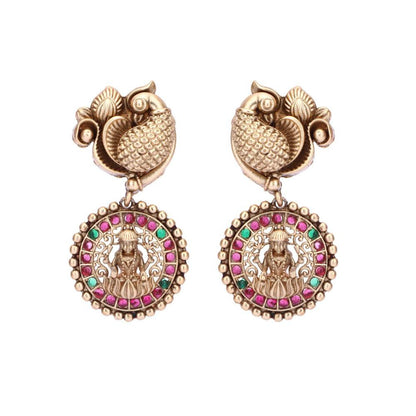 Auraa Trends 22KT Gold Plated Kundan Traditional Brown Necklace Set For Women