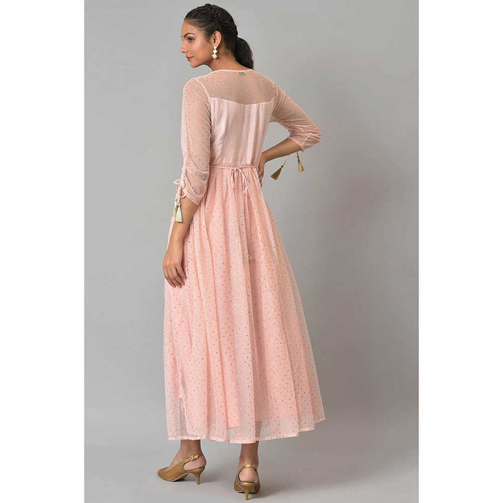 Aurelia Pink A-Line Glitter Print Dress