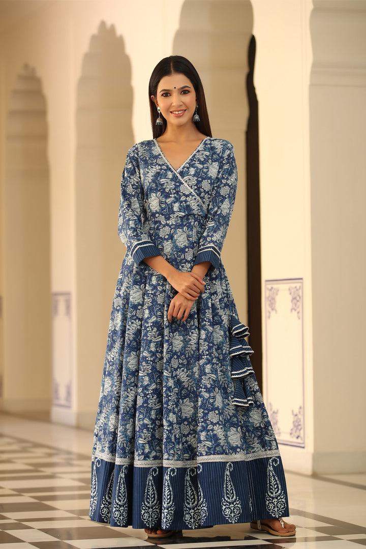 Anarkali Dress for women blue