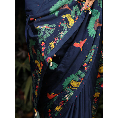 Baise Gaba Chamki Saree with Unstitched Blouse