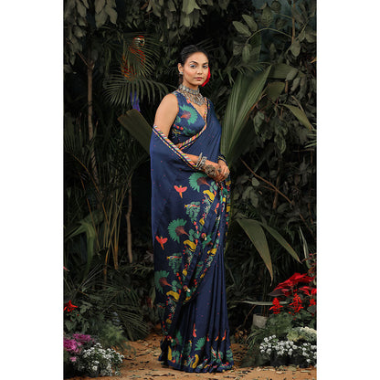 Baise Gaba Chamki Saree with Unstitched Blouse