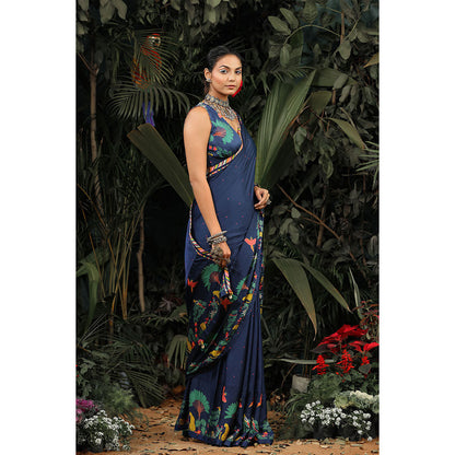 Baise Gaba Chamki Saree with Unstitched Blouse