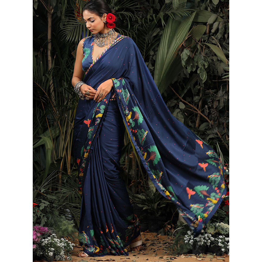 Baise Gaba Chamki Saree with Unstitched Blouse