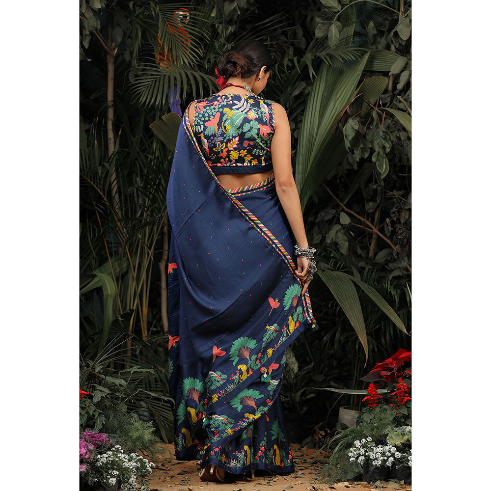 Baise Gaba Chamki Saree with Unstitched Blouse