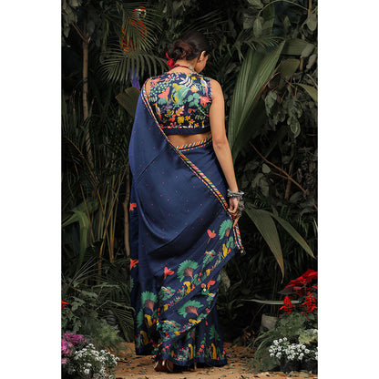 Baise Gaba Chamki Saree with Unstitched Blouse