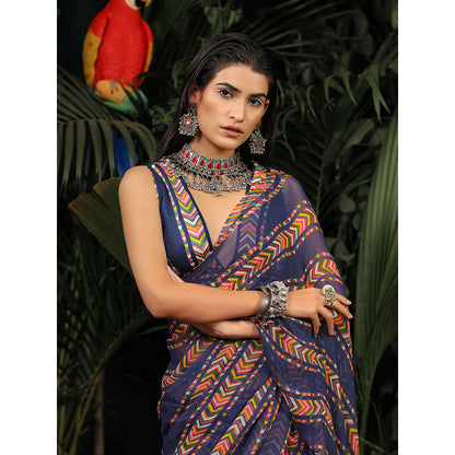 Baise Gaba Jhilmil Saree with Unstitched Blouse