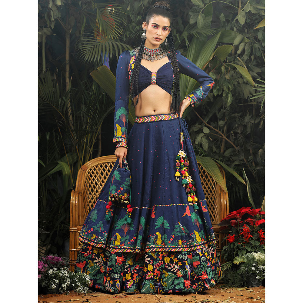 Baise Gaba Maahnoor Lehenga (Set of 3)