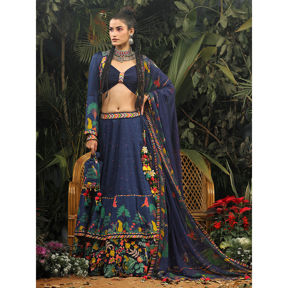 Baise Gaba Maahnoor Lehenga (Set of 3)