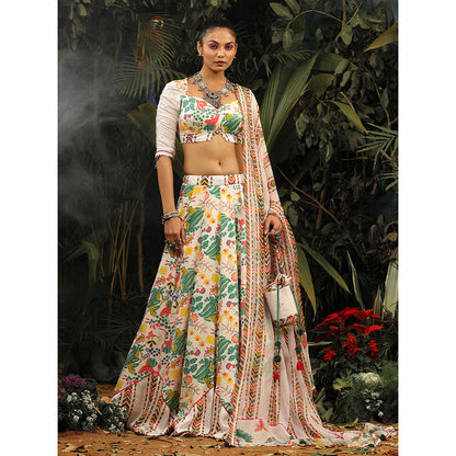 Baise Gaba Kahkashan Lehenga (Set of 3)