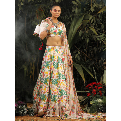 Baise Gaba Kahkashan Lehenga (Set of 3)