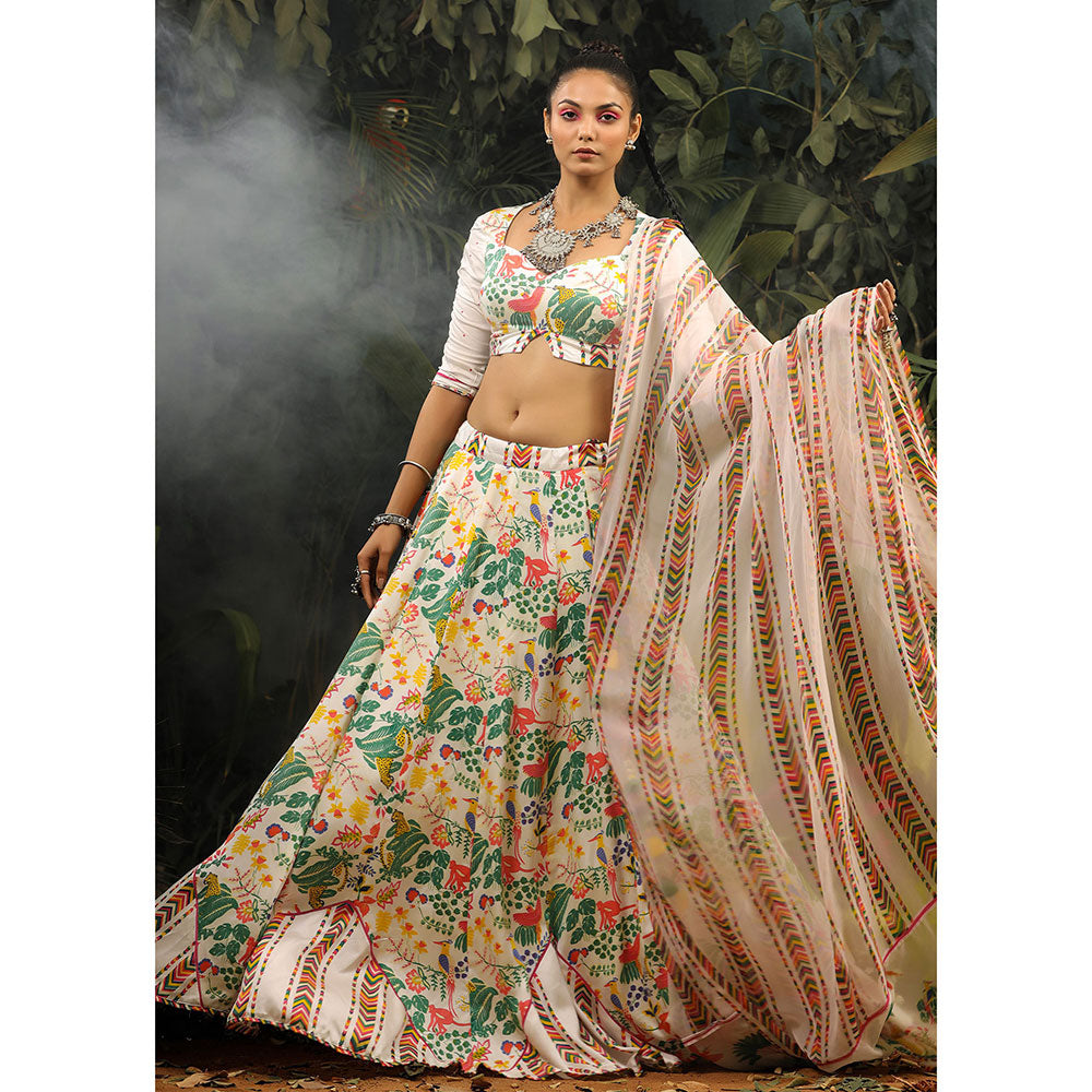 Baise Gaba Kahkashan Lehenga (Set of 3)