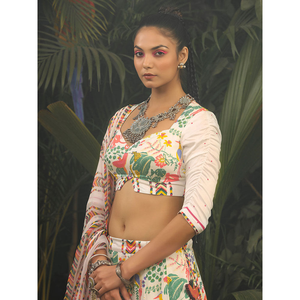 Baise Gaba Kahkashan Lehenga (Set of 3)