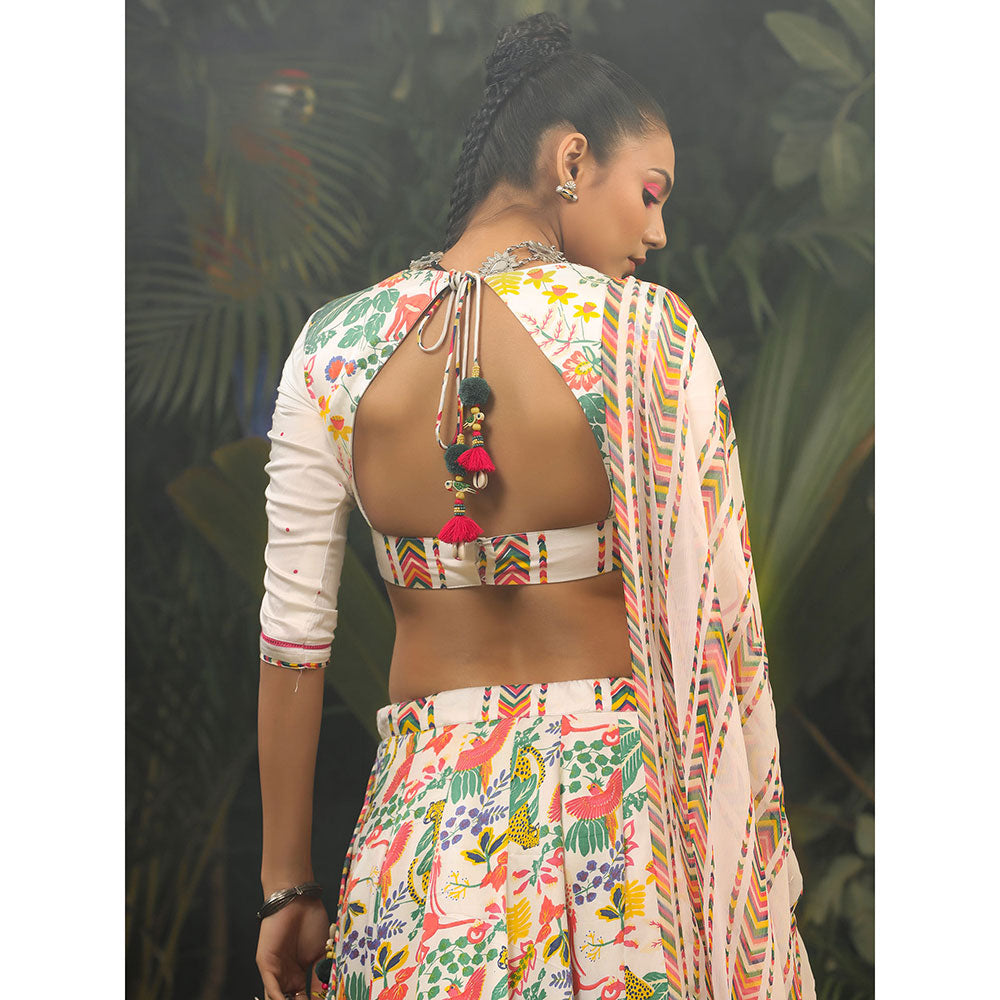 Baise Gaba Kahkashan Lehenga (Set of 3)