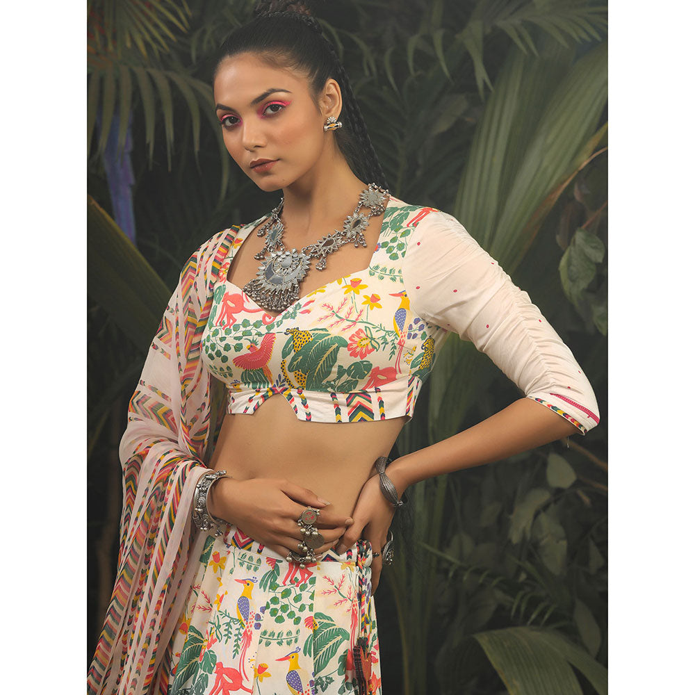 Baise Gaba Kahkashan Lehenga (Set of 3)
