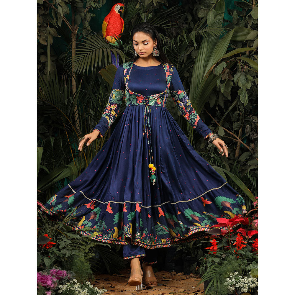 Baise Gaba Kainaat Anarkali Kurta with Koti (Set of 2)