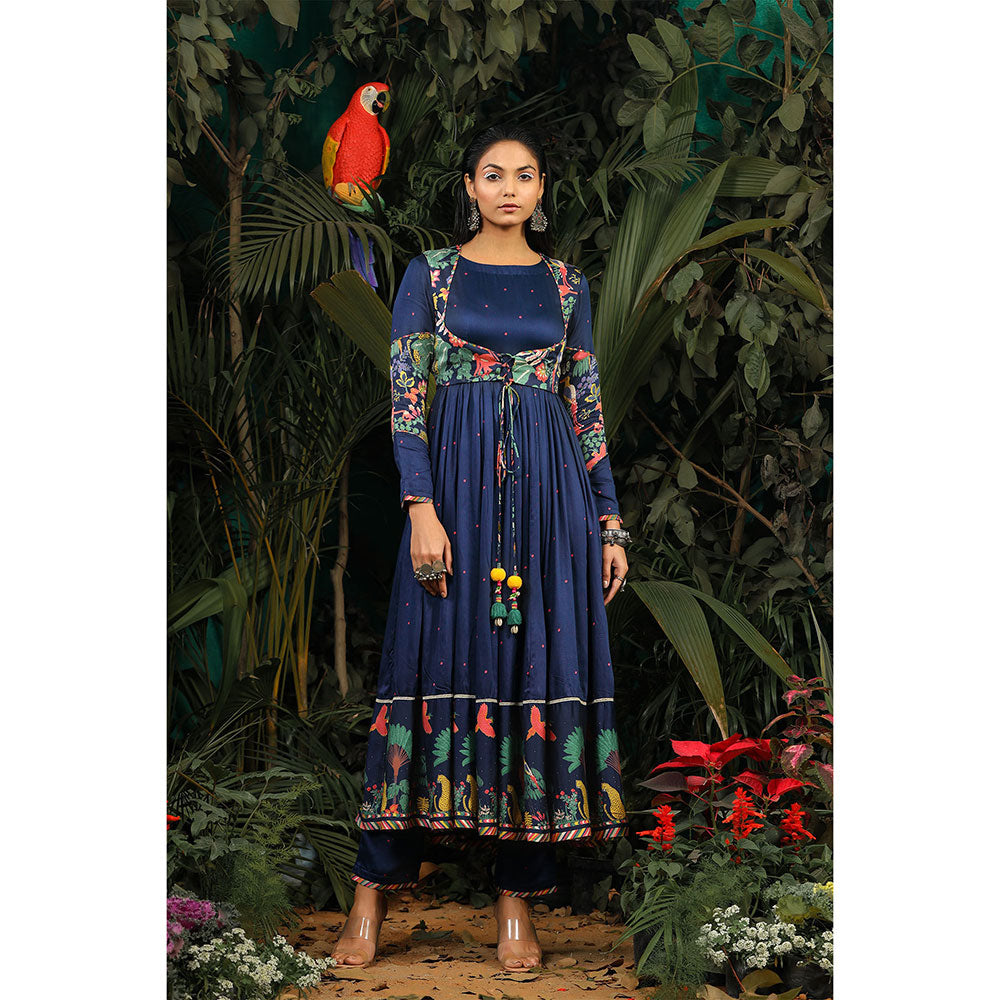 Baise Gaba Kainaat Anarkali Kurta with Koti (Set of 2)