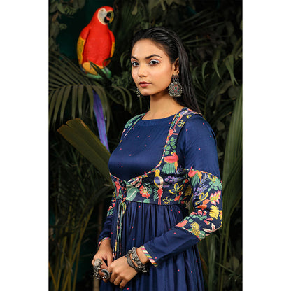 Baise Gaba Kainaat Anarkali Kurta with Koti (Set of 2)