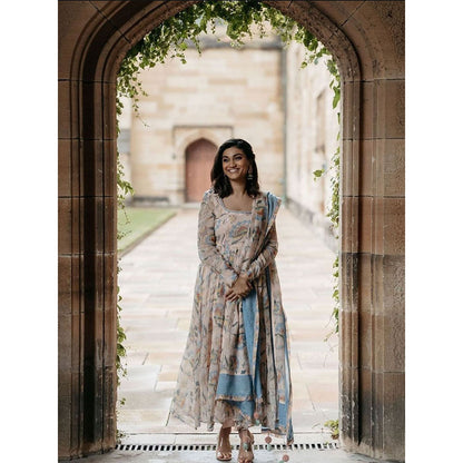 Baise Gaba Bahaar Anarkali Set (Set of 3)