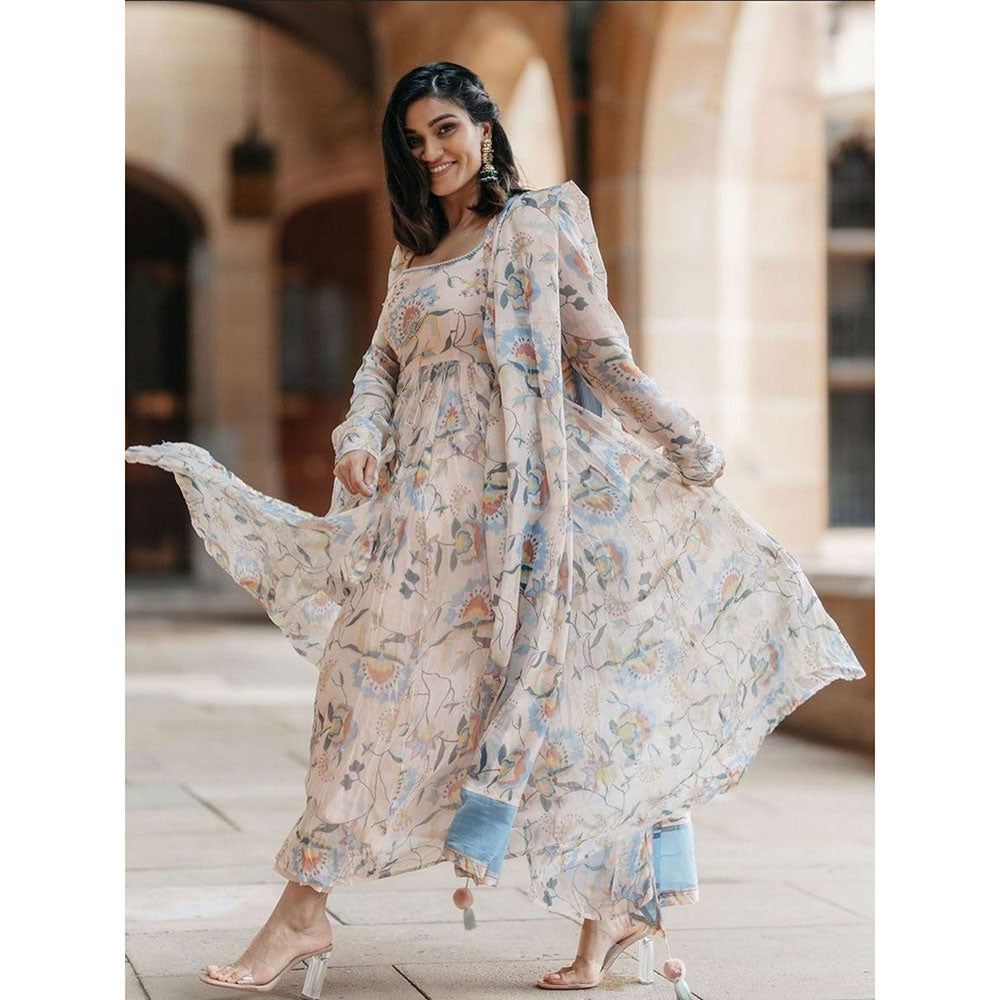 Baise Gaba Bahaar Anarkali Set (Set of 3)