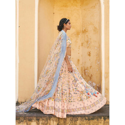 Baise Gaba Ruhaniyat Lehenga Set (Set of 3)