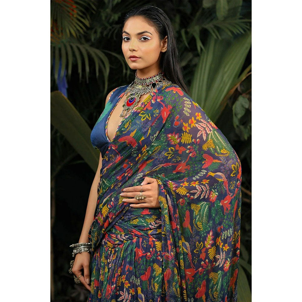Baise Gaba Gouhar Saree with Unstitched Blouse