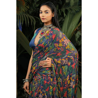 Baise Gaba Gouhar Saree with Unstitched Blouse