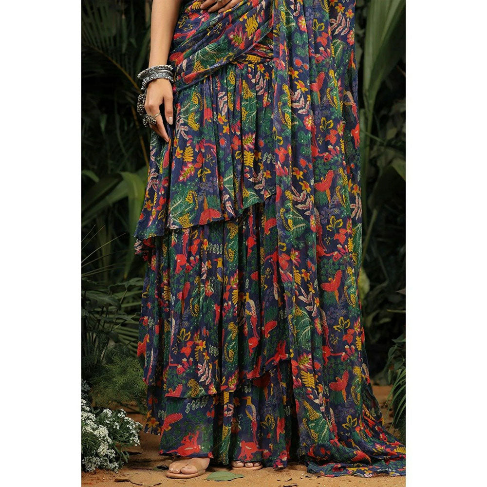 Baise Gaba Gouhar Saree with Unstitched Blouse