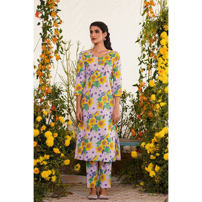 Baise Gaba Farda Kurta Floral Lavender