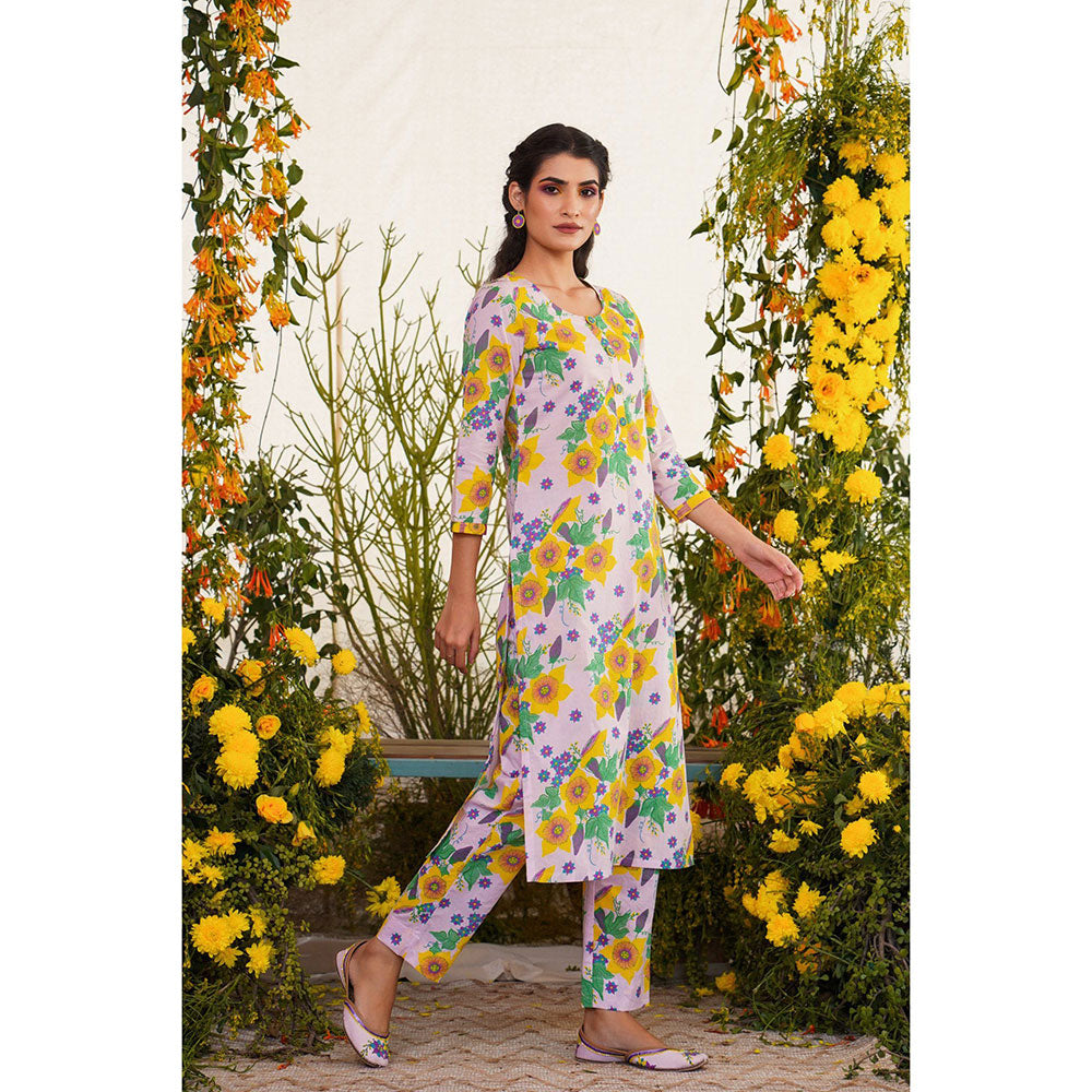 Baise Gaba Farda Kurta Floral Lavender