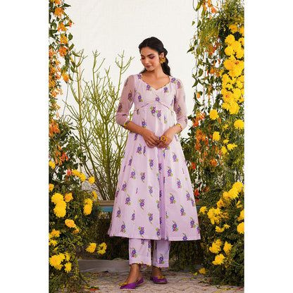 Baise Gaba Sukoon Kurta Floral Lavender