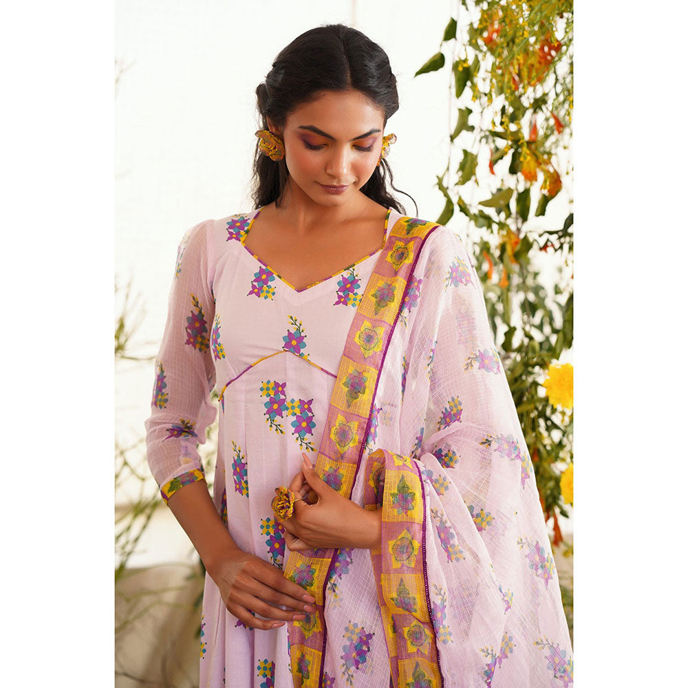 Baise Gaba Sukoon Kurta Floral Lavender