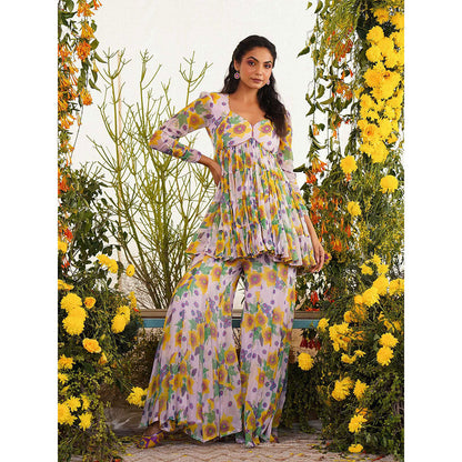 Baise Gaba Sayonee Top Floral Lavender