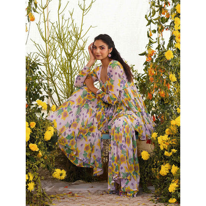 Baise Gaba Sayonee Top Floral Lavender