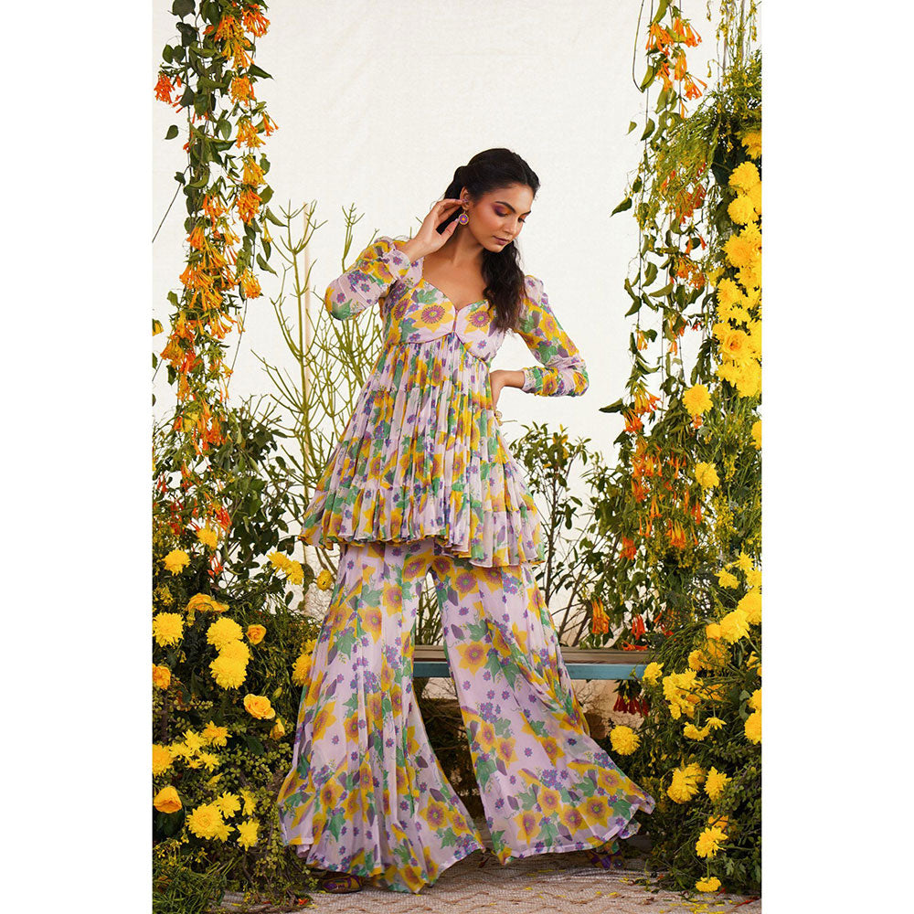Baise Gaba Sayonee Top Floral Lavender