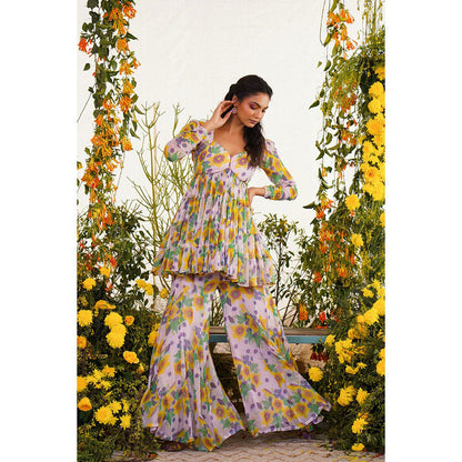Baise Gaba Sayonee Top Floral Lavender