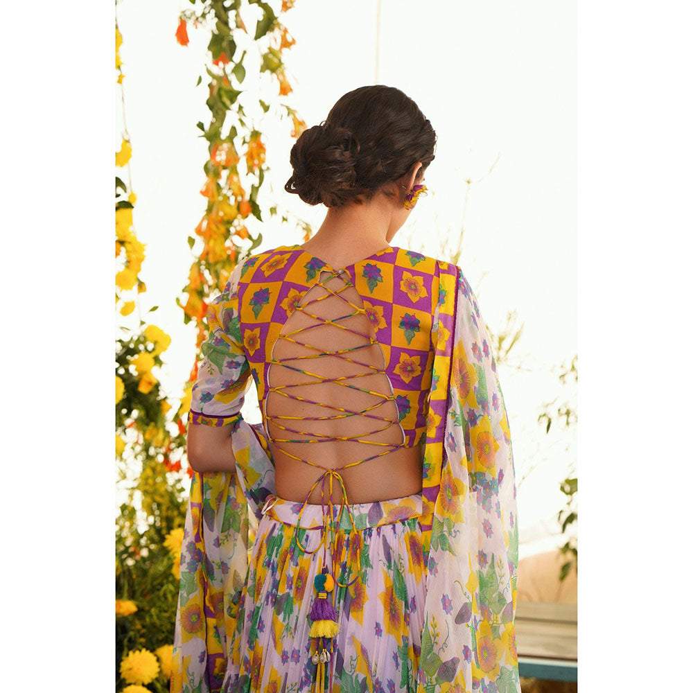 Baise Gaba Nargis Blouse Floral Lavender