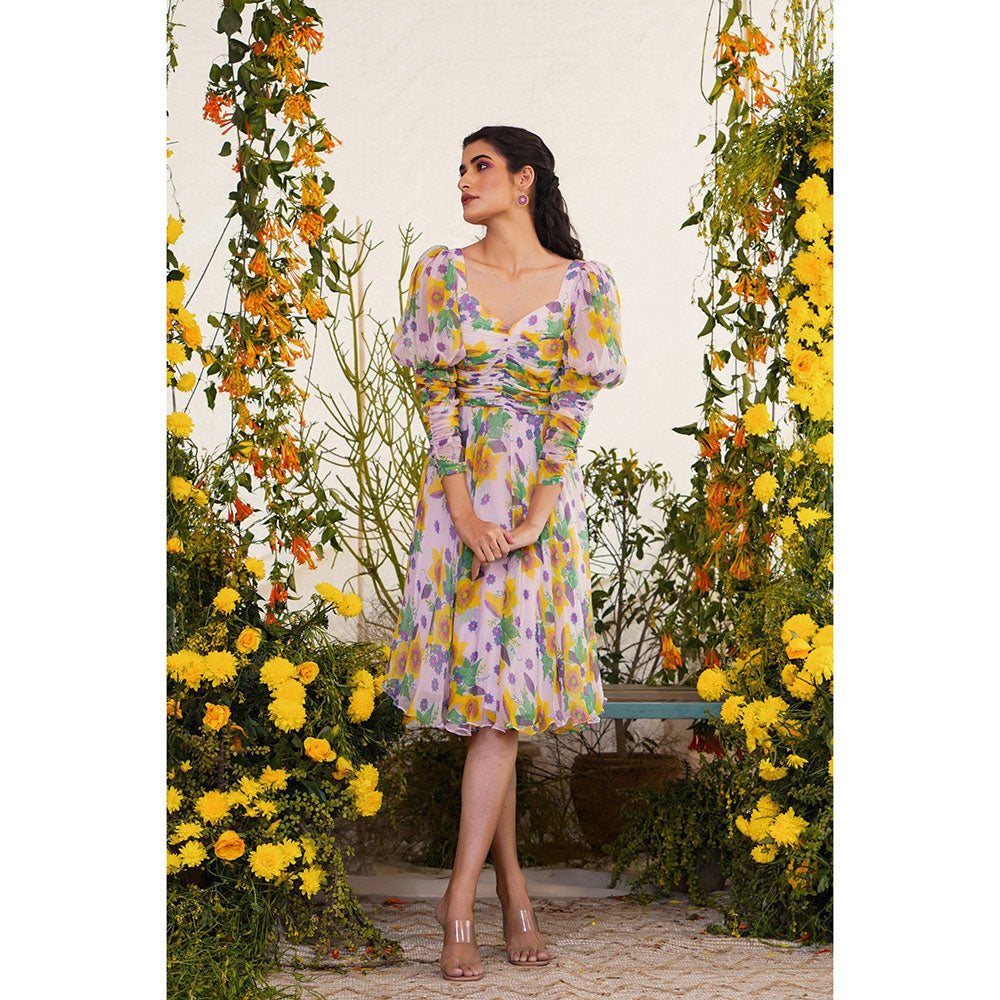 Baise Gaba Shajar Dress Floral Lavender