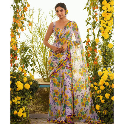 Baise Gaba Muqaddas Saree Set with Unstitched Blouse